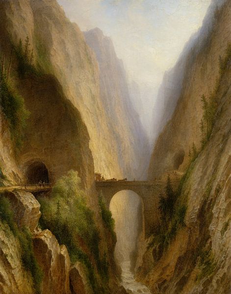 The Via Mala in Graubünden, Carl Morgenstern by Masterful Masters