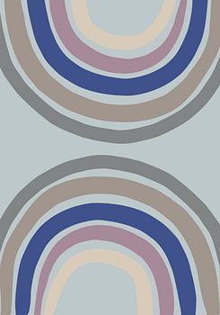 Dubbele regenboog blauw