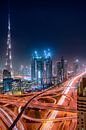 Sheikh Zayed Road en Burj Khalifa van Rene Siebring thumbnail