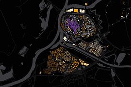 Kaart van doesburg abstract by Maps Are Art