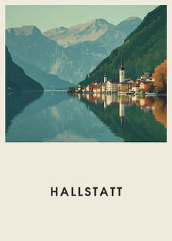 Hallstatt – Reiseposter Mid-Century