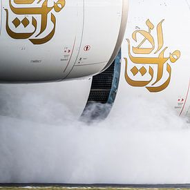 Emirates A380 Reverse Thrust At Schiphol