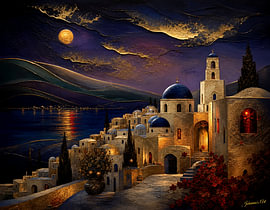 Deco After Dark – Vespers in Gold and Indigo