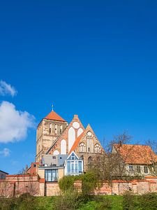 Blick auf die Nikolaikirche in der Hansestadt Rostock