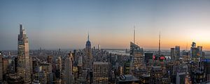 Panorama met Empire State Building van Karsten Rahn