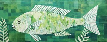 Fisch Abstrakt | Fisch von Wunderbare Kunst