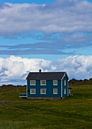 Maison bleue en Norvège par Anja B. Schäfer Aperçu