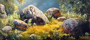 Naturlandschaft mit Steinen