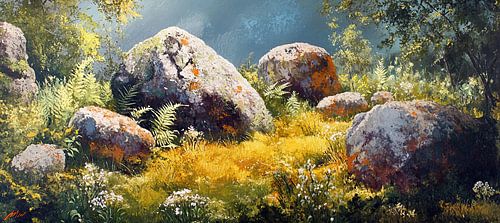 Paysage naturel avec pierres