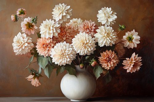 Dahlia's in zacht aardelicht