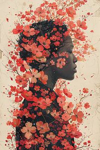 Frau mit Blumen
