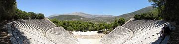 Panorama van het theater bij Epidaurus