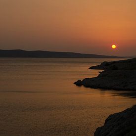 Zonsondergang in Kroatie von Jacqueline Janssen