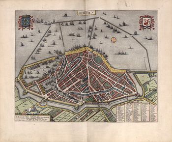 Hoorn, Stadsplattegrond Joan Blaeu 1652