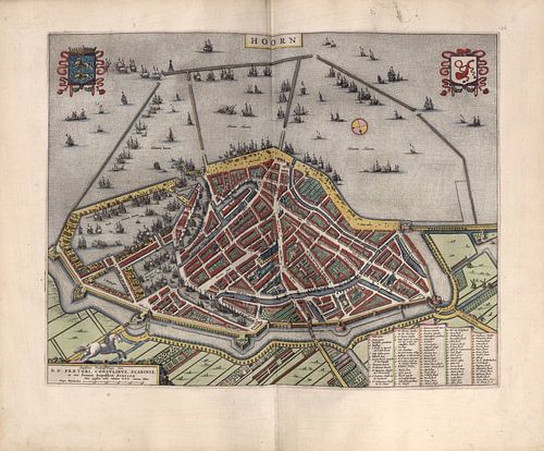 Hoorn, Stadsplattegrond Joan Blaeu 1652