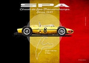 Spa Ferrari 156 Vintage Querformat von Theodor Decker