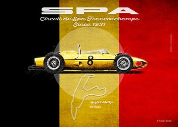 Spa Ferrari 156 Vintage landscape format by Theodor Decker