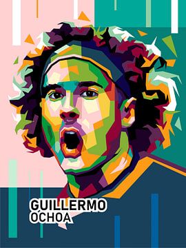 Trending legende Voetbal Pop-art Poster GUILLERMO OCHOA van miru arts