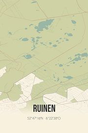 Vintage map of Ruinen (Drenthe) by Prints of Place