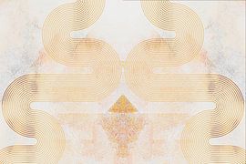 Japandi Regenbogen Landschaft von Mad Dog Art