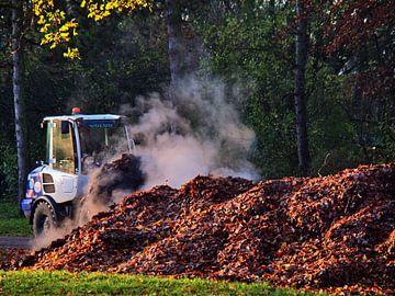 Dampende composthoop