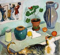 August Macke's still life with a cat