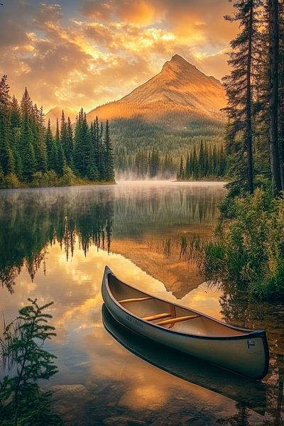 Quiet beauty on a mountain lake by Poster Art Shop