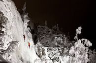 Ice climbing at night Finnish Lapland by Menno Boermans thumbnail