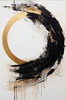 The abstract circle of calligraphic mastery