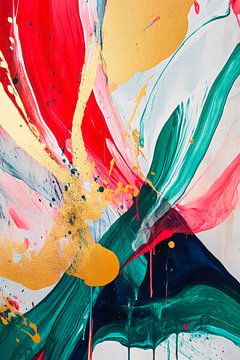 Colourful abstract painting - play of colours by Poster Art Shop