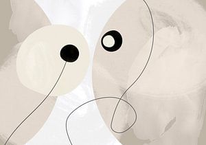 Skandinavischer Mid Century Minimalismus Abstrakt