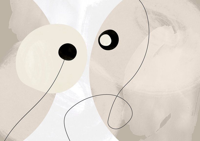 Scandinavian Mid Century Minimalism Abstract by Mad Dog Art