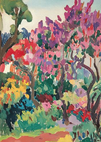 Trees and shrubs in the style of Matisse
