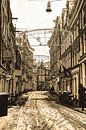 Zeedijk  Amsterdam Sepia Winter van Hendrik-Jan Kornelis thumbnail