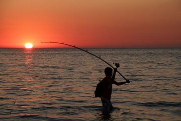 Pêcheur solitaire sur Abra van Vossen