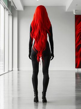 Vrouw met rood haar