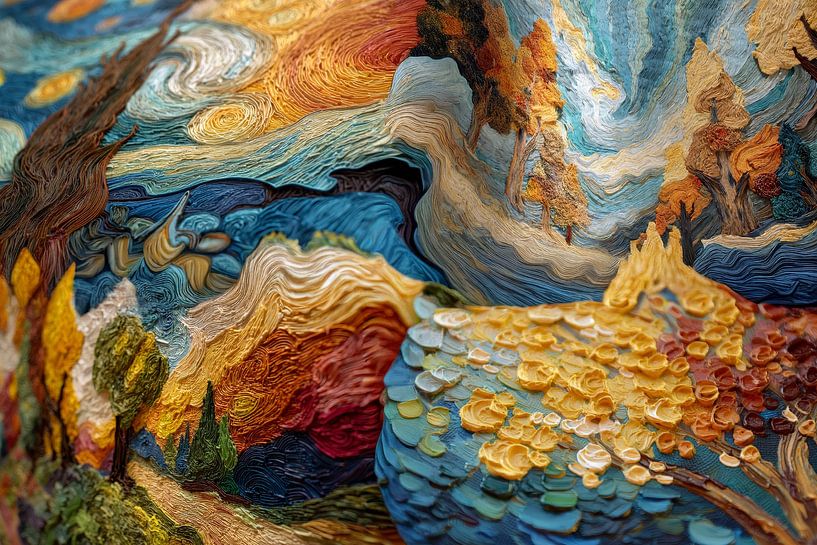 schilderachtige abstracte herfst van Egon Zitter