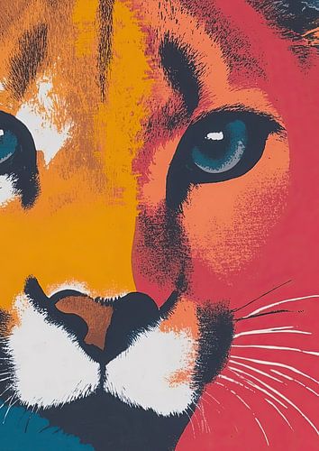 Chat abstrait avec yeux