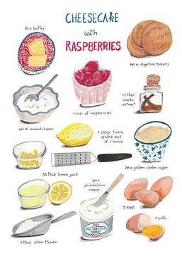 Illustrated Recipe Cheescake by Caroline Bonne Müller
