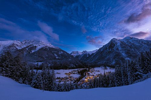 Hoog boven de vallei