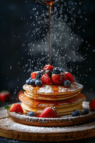 Pannenkoeken met bessen en siroop