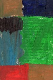 Champs de couleurs primaires sur papier vintage sur Atelier Hoge Ramen