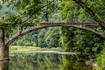 Bridge over the Semois in Frahan (B) by Martine Dignef