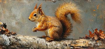 Squirrel in forest by Blikvanger Schilderijen