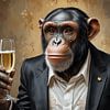 Toast à la santé du chimpanzé sur Art Twist by M