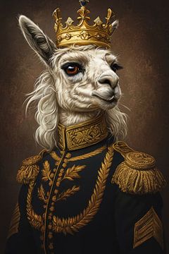 Majestueuze Lama – Koning van Stijl van Ellen Van Loon