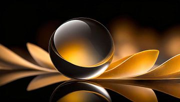 Ball with gold colours by Mustafa Kurnaz