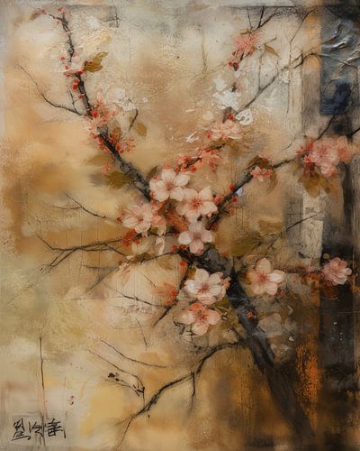 Bloesem in wabi sabi stijl van Studio Allee