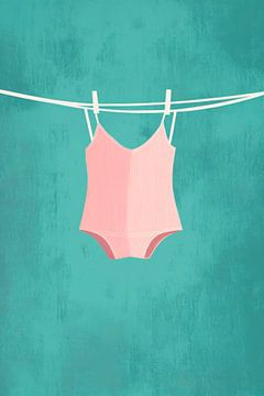 Swimming costume on a leash by Poster Art Shop