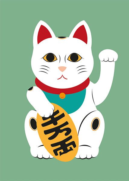 Print Lucky cat by Lisette Verspay
